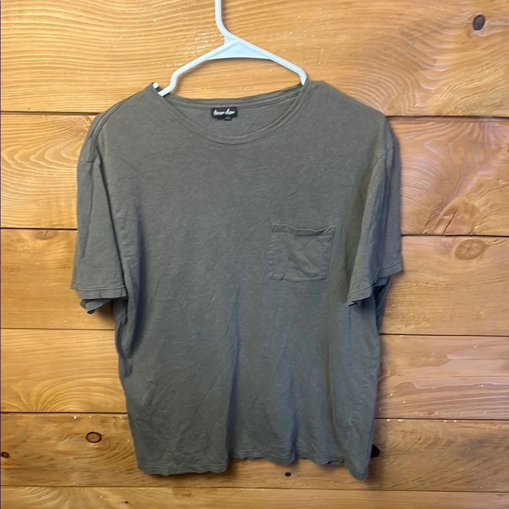 Steven Alan Men’s‎ T-shirt S Army Olive Grn Cotton Zenned out Japan short sleeve